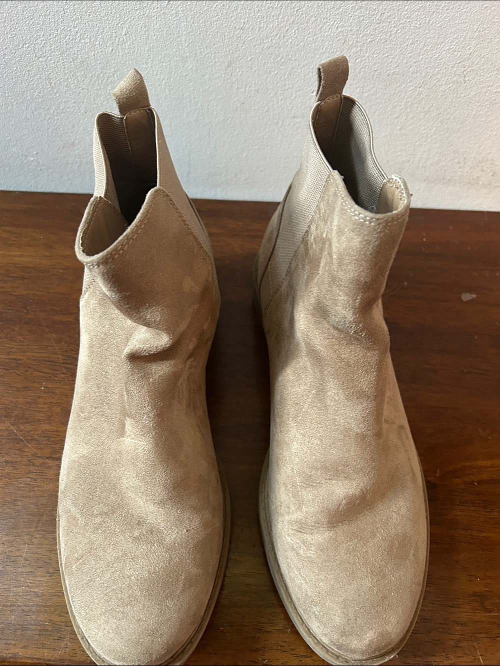 Esprit Suede Chelsea Booties in Taupe